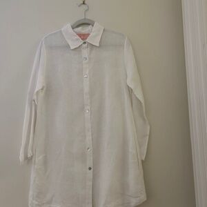 white linen swimsuit cover